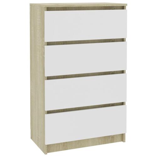 Skænk 60x35x98,5 cm konstrueret træ hvid