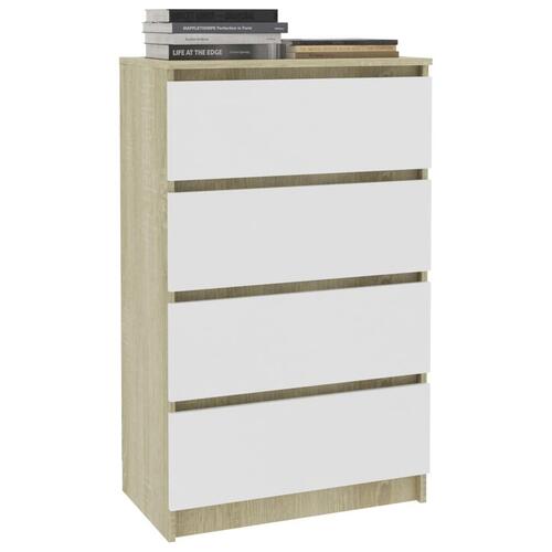 Skænk 60x35x98,5 cm konstrueret træ hvid