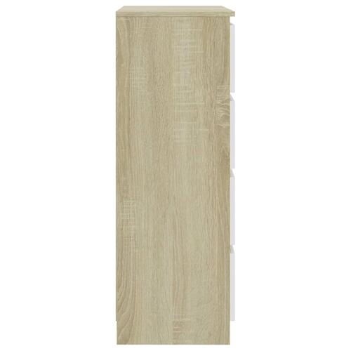 Skænk 60x35x98,5 cm konstrueret træ hvid