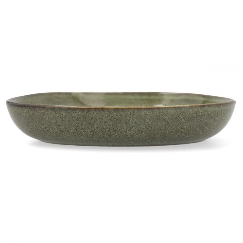 Bidasoa Ikonic dyb tallerken i keramik, grøn 20,5 × 19,5 cm - pakke med 6