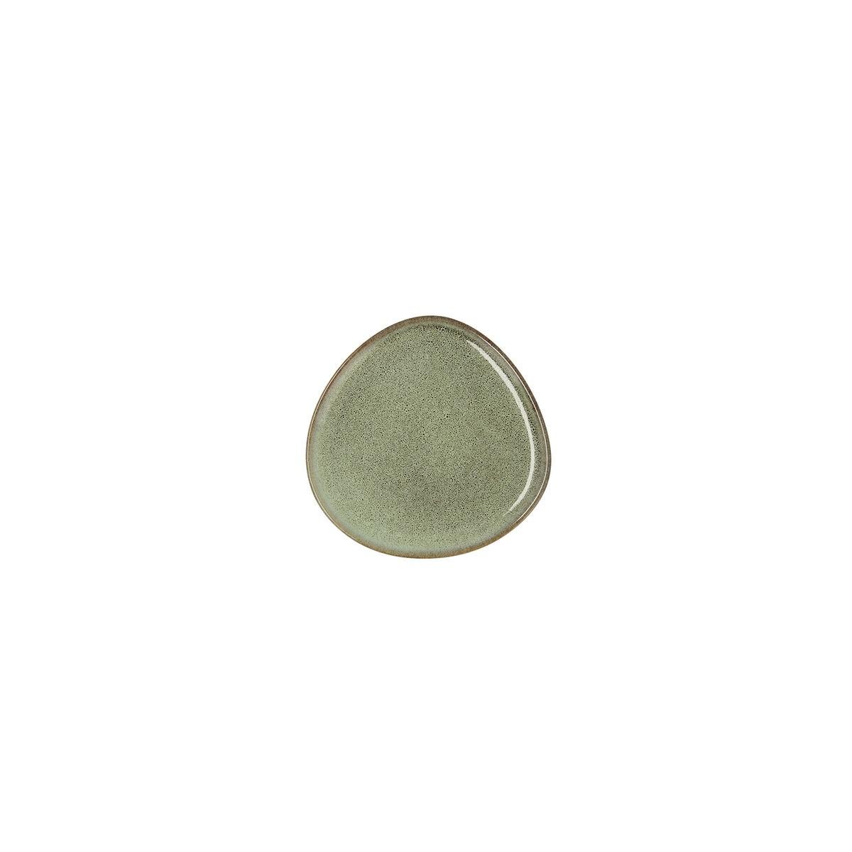 Bidasoa Ikonic flad tallerken, grøn keramik, 11 x 11 cm - 12 stk