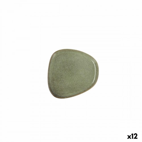 Bidasoa Ikonic flad tallerken, grøn keramik, 14 × 13,6 cm (12 stk)