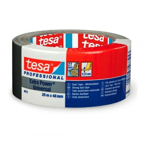 TESA gaffertape Extra Power 4612 Universal - sort, 25 m x 48 mm
