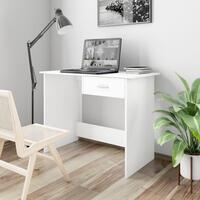 Skrivebord 100x50x76 cm konstrueret træ hvid