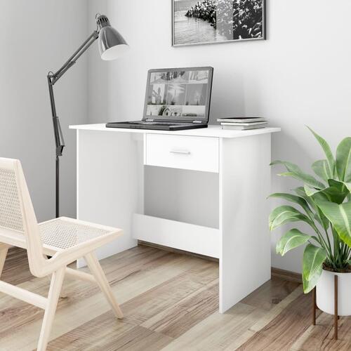 Skrivebord 100x50x76 cm konstrueret træ hvid