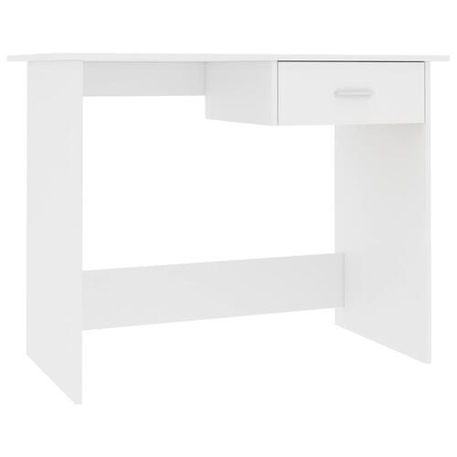 Skrivebord 100x50x76 cm konstrueret træ hvid