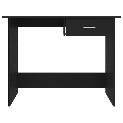 Skrivebord 100x50x76 cm konstrueret træ sort