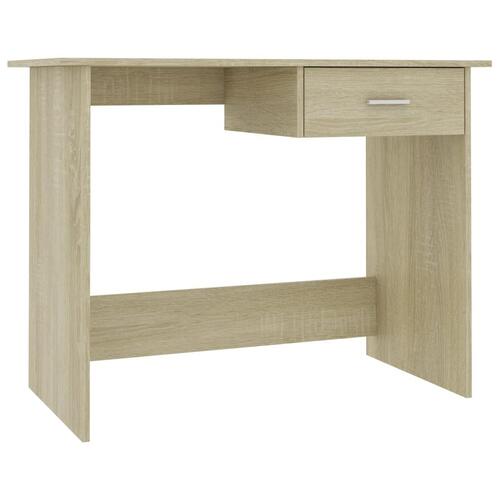 Skrivebord 100x50x76 cm konstrueret træ sonoma-eg