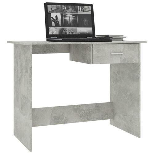 Skrivebord 100x50x76 cm konstrueret træ betongrå