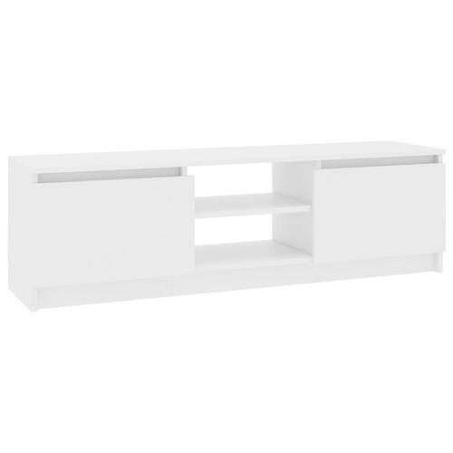 Tv-bord 120x30x35,5 cm konstrueret træ hvid