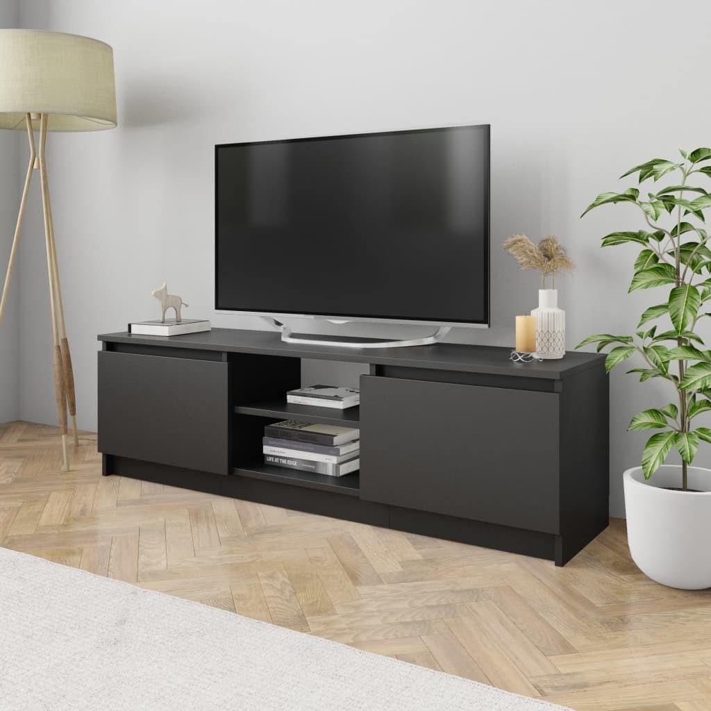 Tv-skab 120x30x35,5 cm konstrueret træ sort