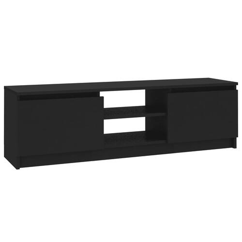 Tv-skab 120x30x35,5 cm konstrueret træ sort