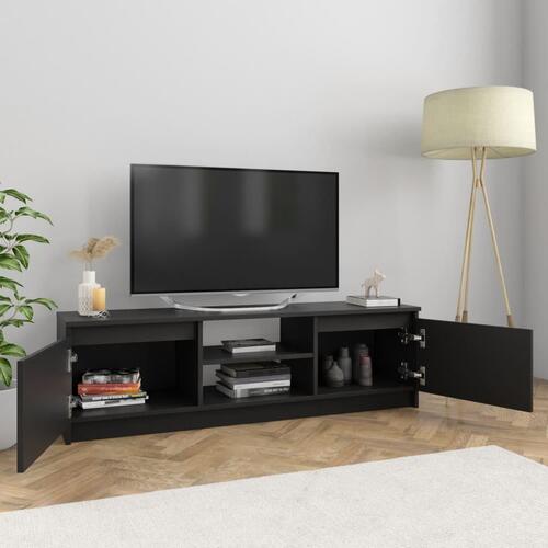 Tv-skab 120x30x35,5 cm konstrueret træ sort