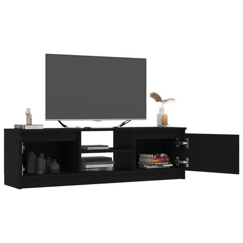Tv-skab 120x30x35,5 cm konstrueret træ sort