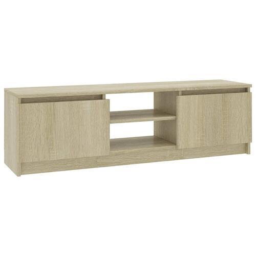 Tv-skab 120x30x35,5 cm konstrueret træ sonoma-eg