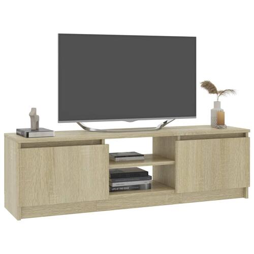 Tv-skab 120x30x35,5 cm konstrueret træ sonoma-eg