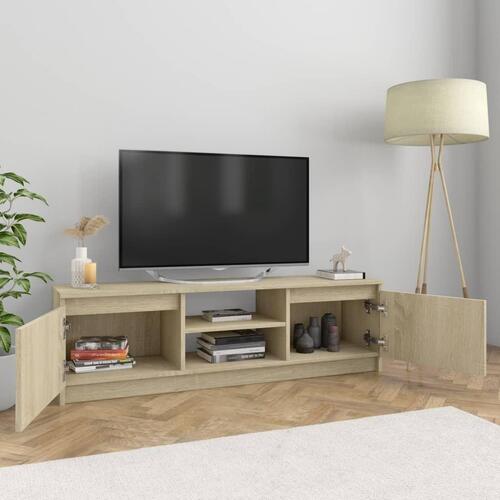 Tv-skab 120x30x35,5 cm konstrueret træ sonoma-eg
