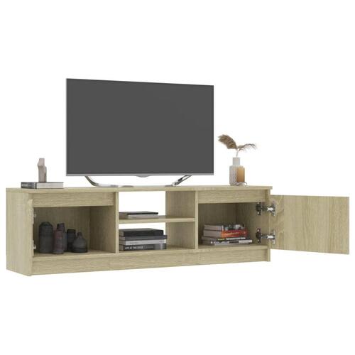 Tv-skab 120x30x35,5 cm konstrueret træ sonoma-eg