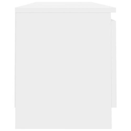 Tv-skab 120x30x35,5 cm konstrueret træ hvid højglans