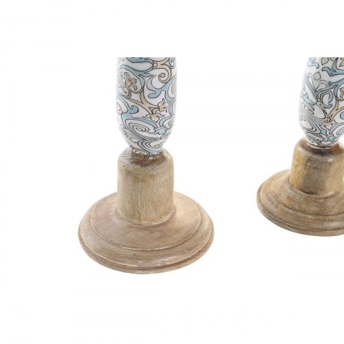 Lyseholder DKD Home Decor Metal Mangotræ (17 x 17 x 52,5 cm) (2 Dele)