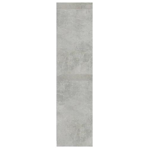 Klædeskab 100x50x200 cm konstrueret træ betongrå