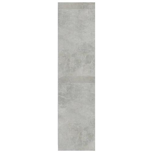 Klædeskab med skuffer 50x50x200 cm konstrueret træ betongrå