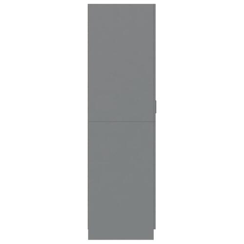 Klædeskab 80 x 52 x 180 cm spånplade grå