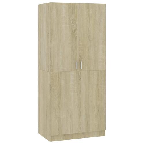 Klædeskab 80 x 52 x 180 cm spånplade sonoma-eg