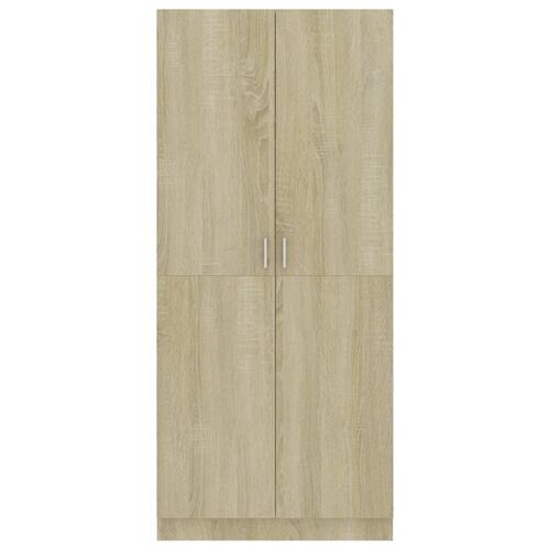 Klædeskab 80 x 52 x 180 cm spånplade sonoma-eg