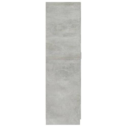 Klædeskab 80x52x180 cm konstrueret træ betongrå