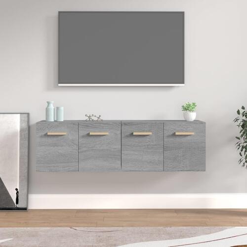 Vægskabe 2 stk. 60x36,5x35 cm konstrueret træ grå sonoma-eg