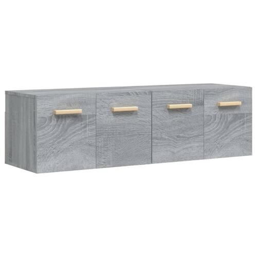 Vægskabe 2 stk. 60x36,5x35 cm konstrueret træ grå sonoma-eg