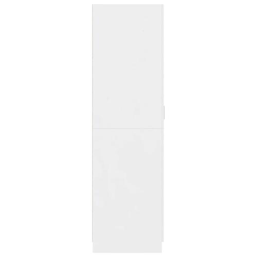 Klædeskab 80x52x180 cm konstrueret træ hvid højglans