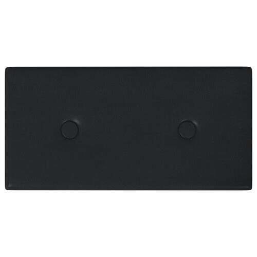 Vægpaneler 12 stk. 30x15 cm 0,54 m² kunstlæder sort