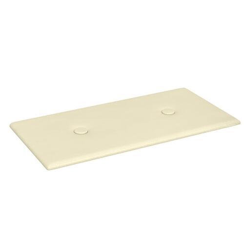 Vægpaneler 12 stk. 30x15 cm 0,54 m² kunstlæder cremefarvet