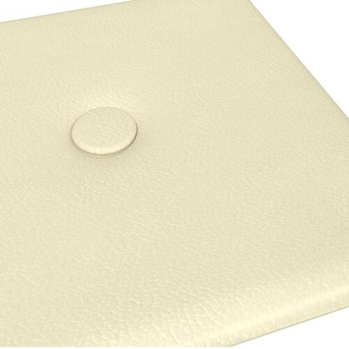 Vægpaneler 12 stk. 30x15 cm 0,54 m² kunstlæder cremefarvet