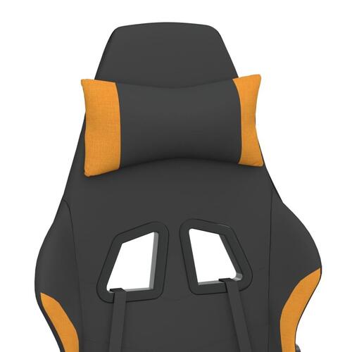 Gamingstol med massagefunktion stof sort og orange