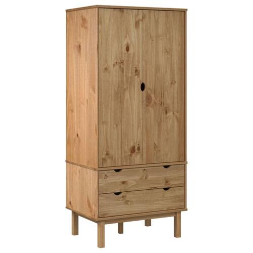 Tøjskab OTTA 76,5x53x172 cm massivt fyrretræ