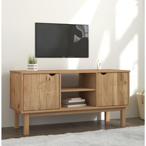Tv-bord OTTA 113,5x43x57 cm i massivt fyrretræ - skandinavisk design