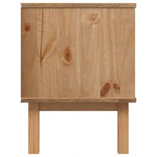 Tv-bord OTTA 113,5×43×57 cm - massivt fyrretræ, brun/grå