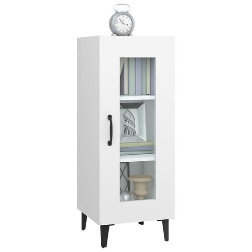 Skænk 34,5x34x90 cm konstrueret træ hvid
