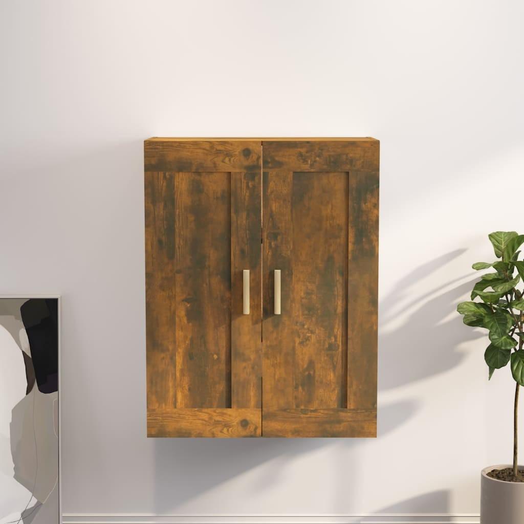 Vægskab 69,5x32,5x90 cm konstrueret træ røget egetræsfarve