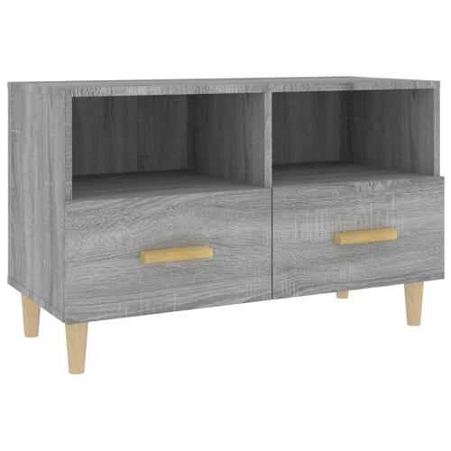 Tv-bord 80x36x50 cm konstrueret træ grå sonoma-eg