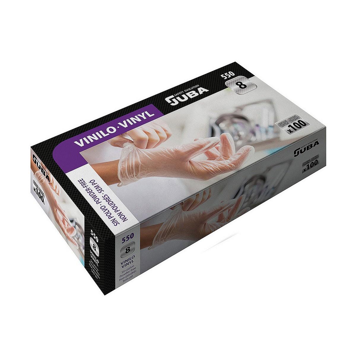 JUBA engangshandsker i vinyl, pudderfri, str. 7/S - 100 stk. billede