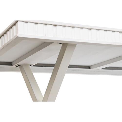 Spisebord Hvid Metal Mangotræ 180 x 90 x 76 cm