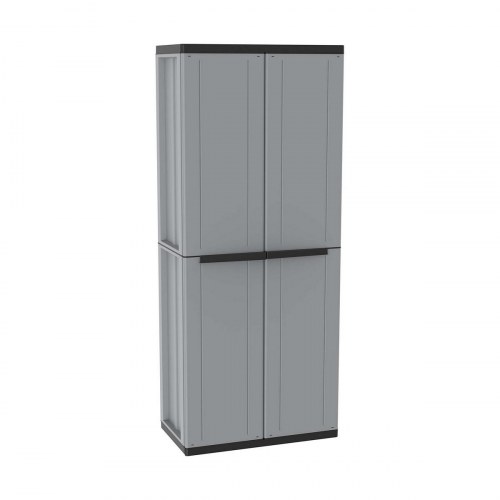 Terry Store-Age garderobeskab JLINE268, sort/grå, harpiks/plast, 68 × 37,5 × 163,5 cm