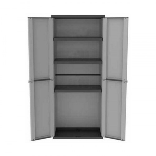 Terry Store-Age garderobeskab JLINE268, sort/grå, harpiks/plast, 68 × 37,5 × 163,5 cm