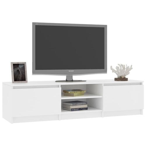 Tv-bord 140x40x35,5 cm konstrueret træ hvid