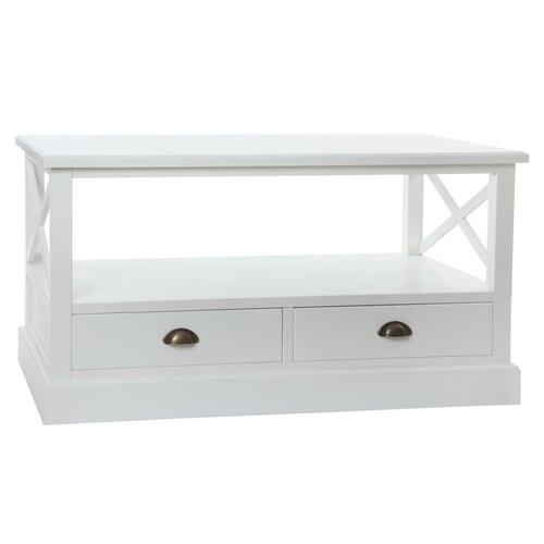 Sofabord Hvid Træ (108 x 48 x 56,5 cm)