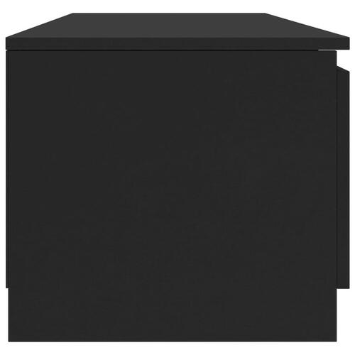 Tv-bord 140x40x35,5 cm konstrueret træ sort